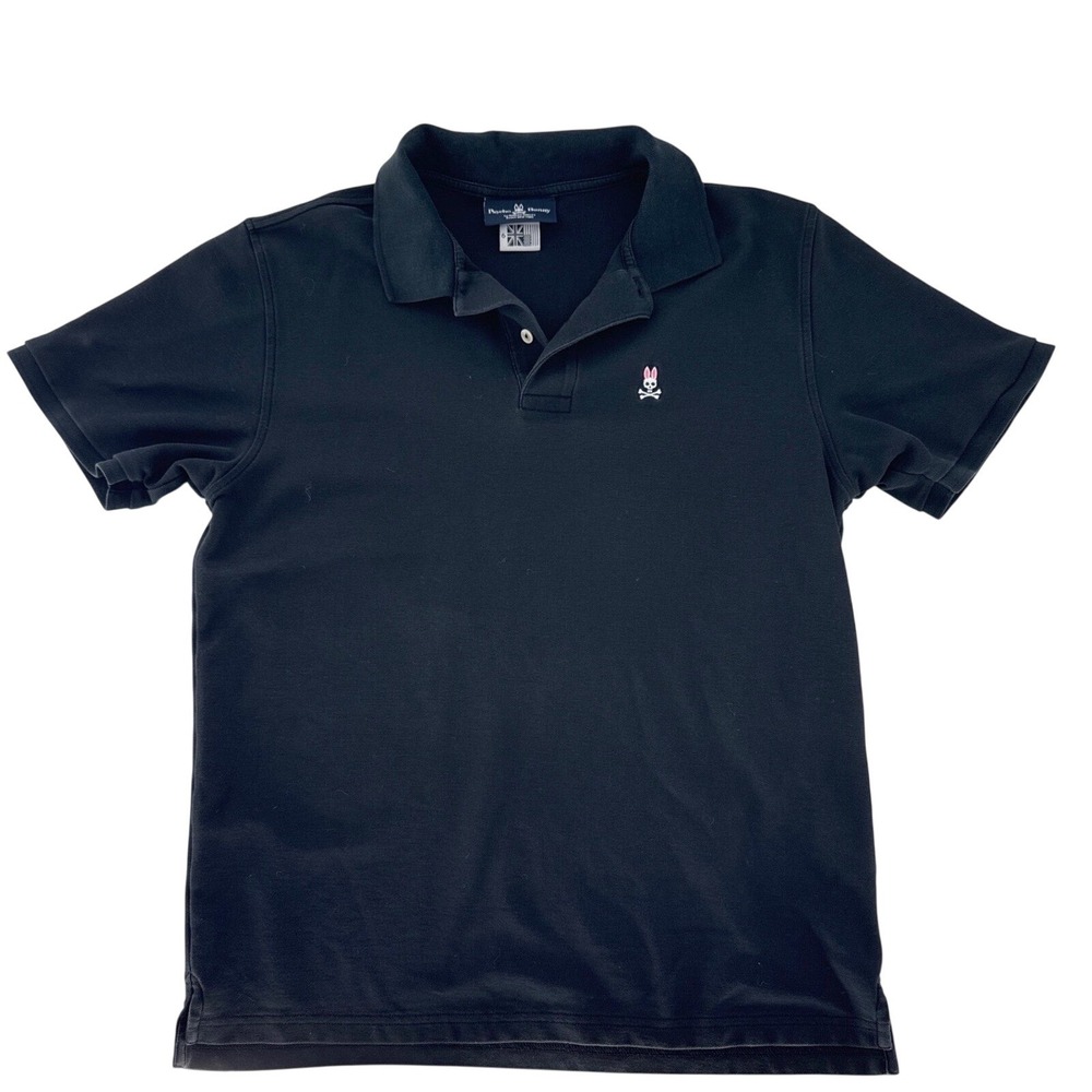 Psycho‎ Bunny Polo Shirt Mens EuroSize 6 (US Large) Black Tailored Slim Fit